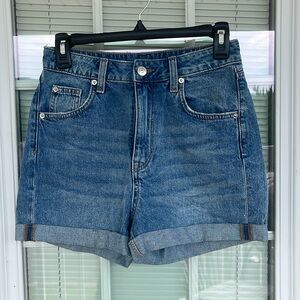 Divided H&M Blue Jean Shorts High Waisted Size 2
